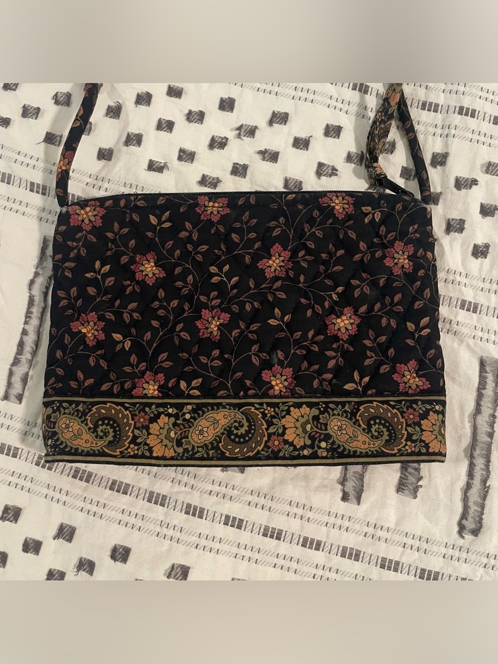 Vera Bradley Black Floral Patterned Purse